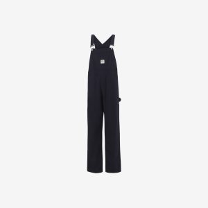 Men's black bib & brace dungaree overall by Sweet-Orr & Co.
