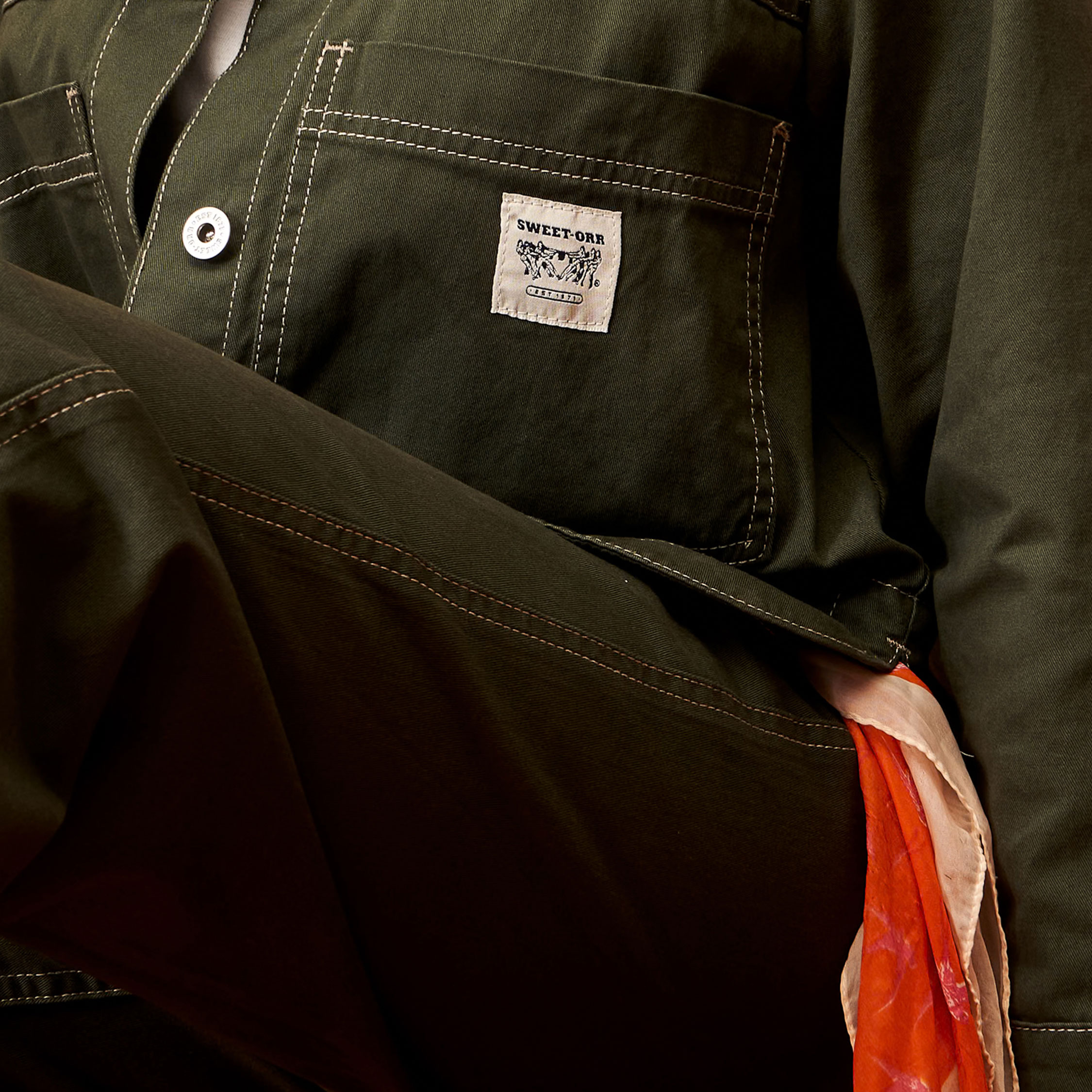 Cropped Shacket - Fatigue - Image 3