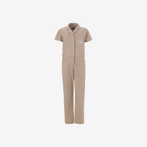 Women's khaki one piece coverall by Sweet-Orr & Co.
