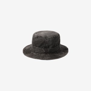 Unisex black overdyed bucket hats by Sweet-Orr & Co.