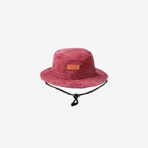 Unisex maroon overdyed bucket hats by Sweet-Orr & Co.
