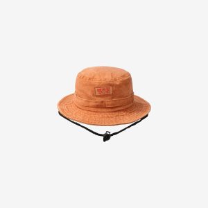 Unisex rust overdyed bucket hats by Sweet-Orr & Co.