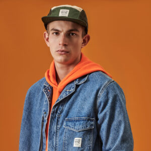 Alternative view of Peak Cap - Olive & Khaki