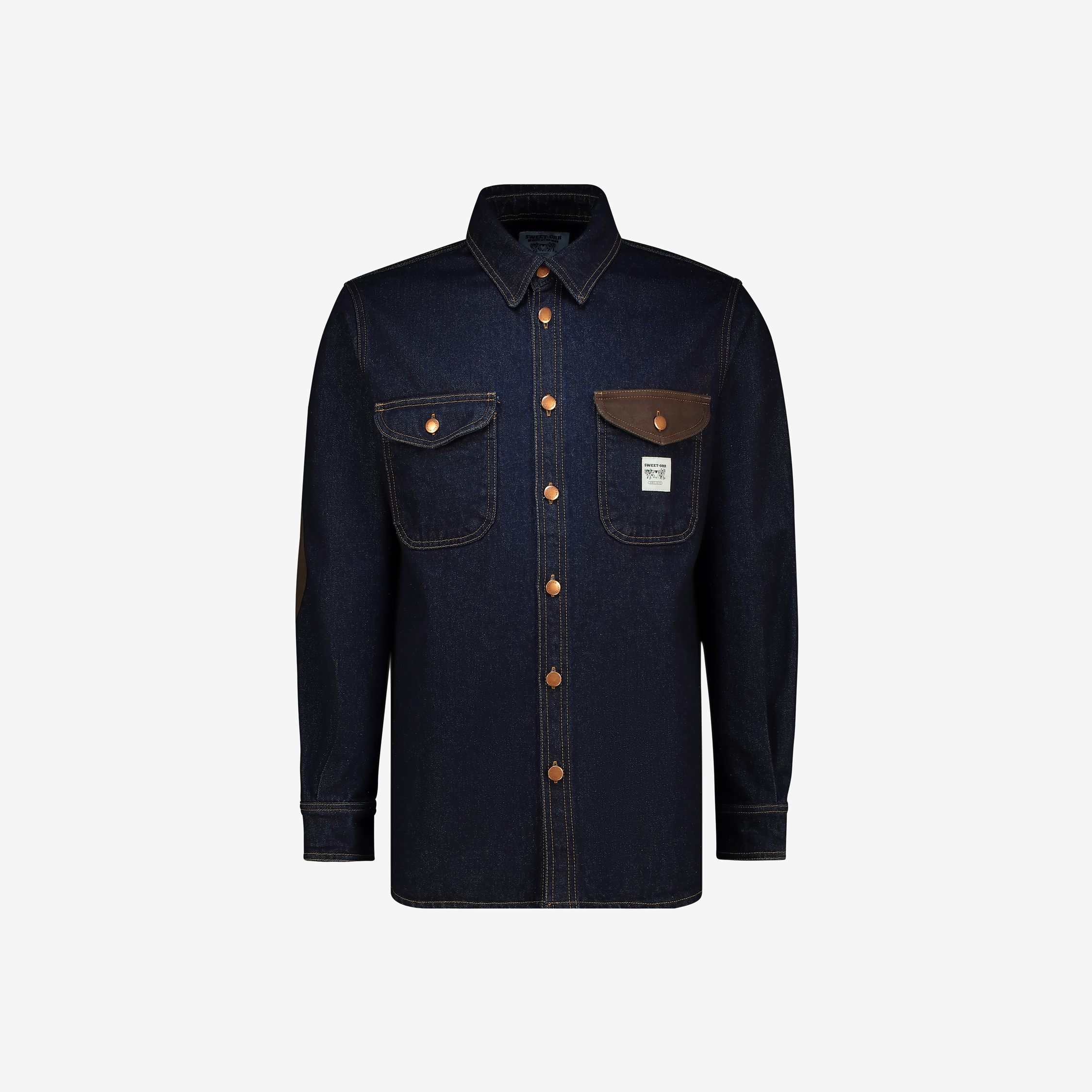 Men's dark wash shacket by Sweet-Orr & Co.