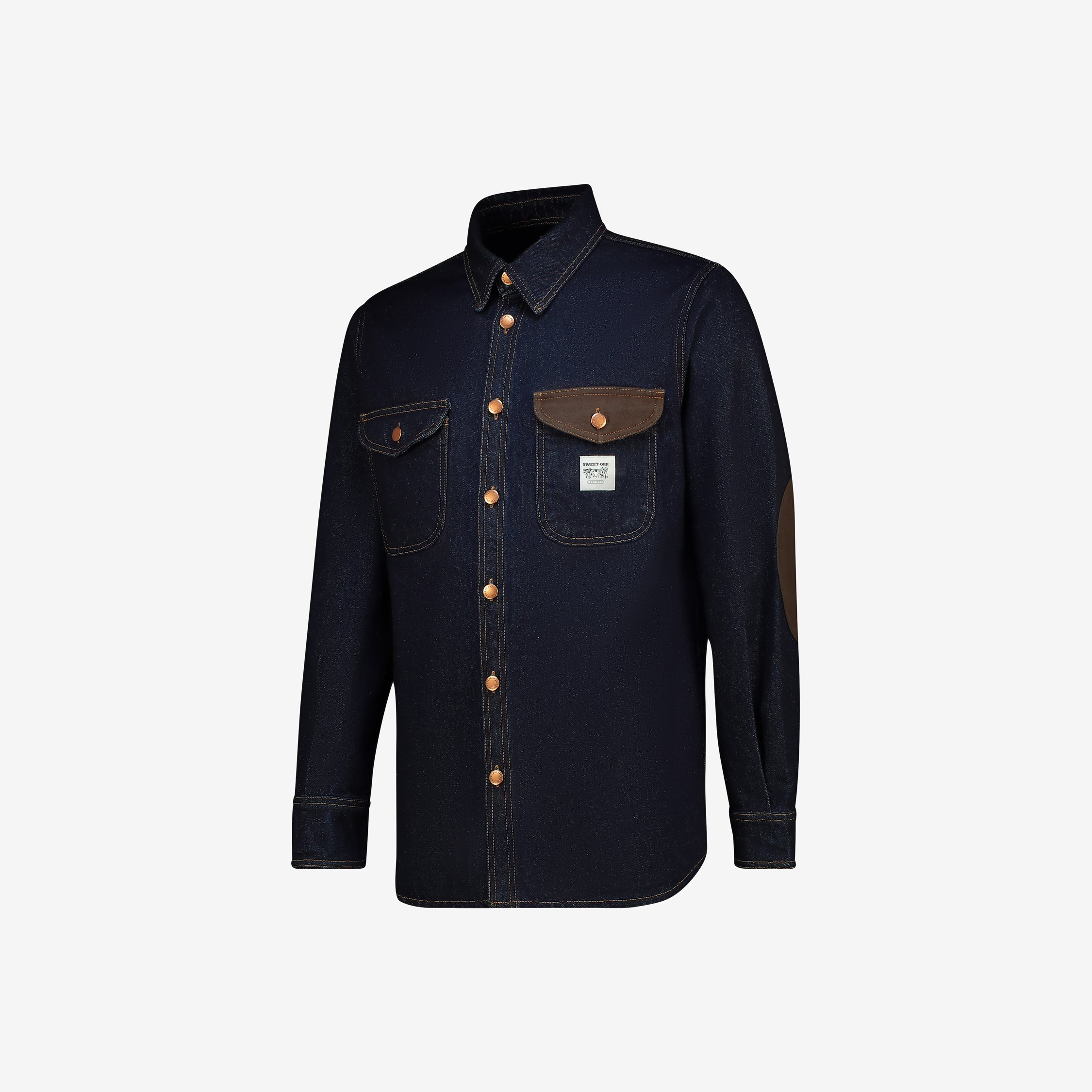 Men's dark wash shacket by Sweet-Orr & Co.