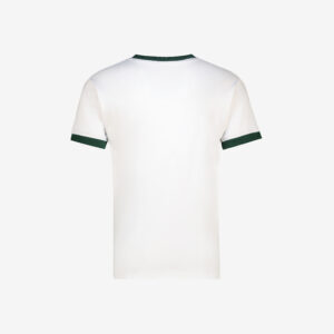T-Shirt Two Toned - White with green tipping