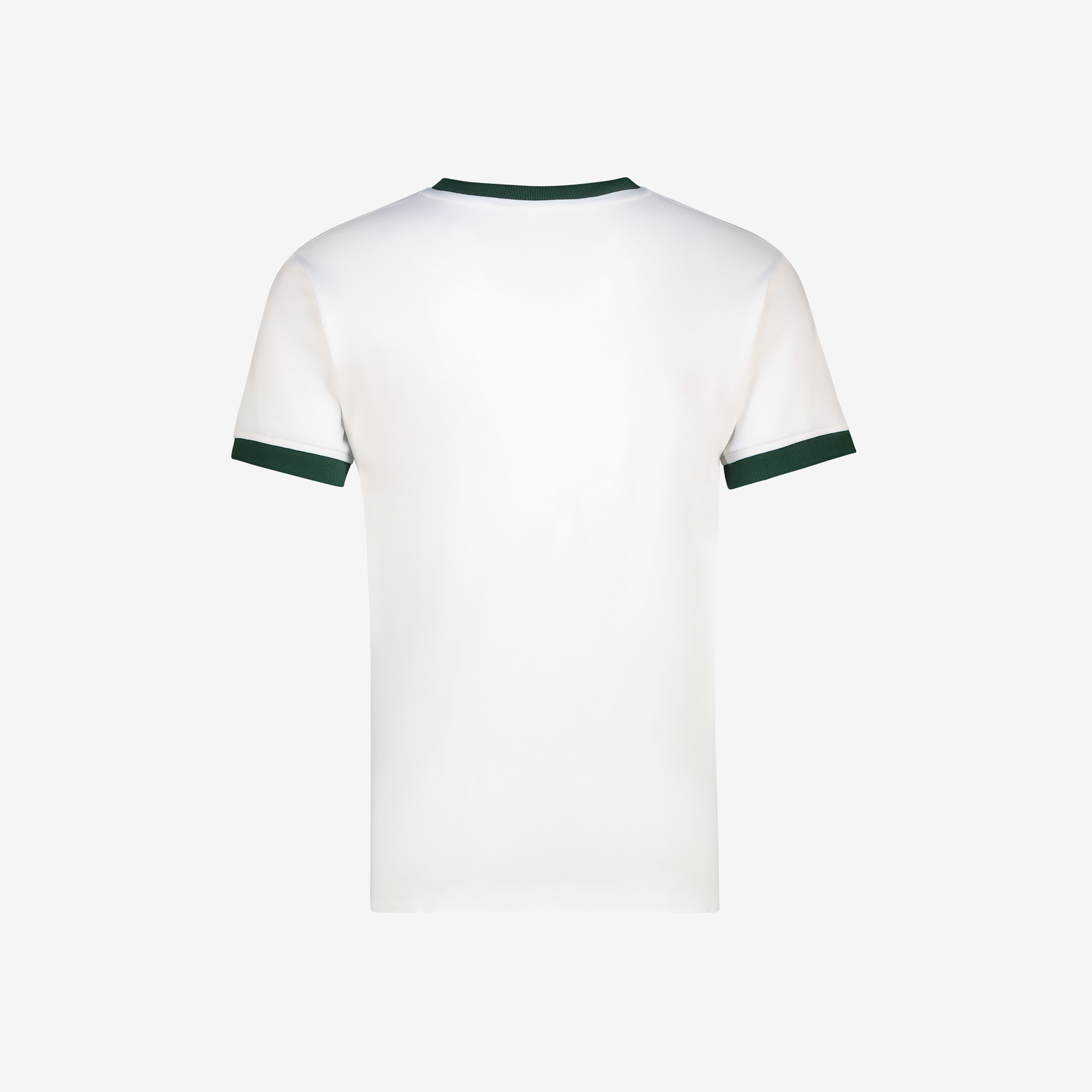 T-Shirt Two Toned - White with green tipping